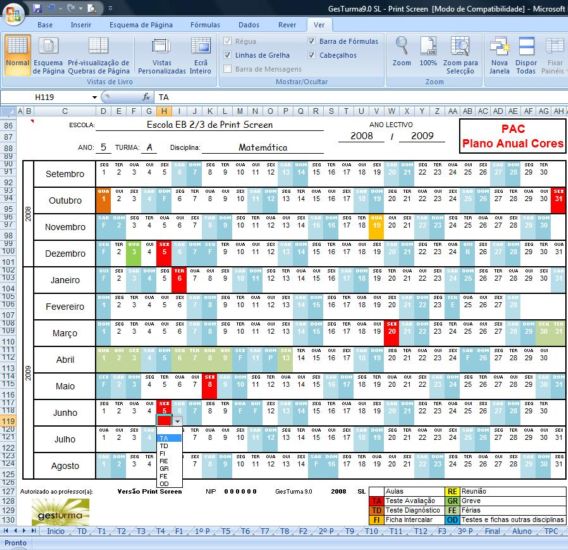 FC GesTurma - PAC Plano anual de cores